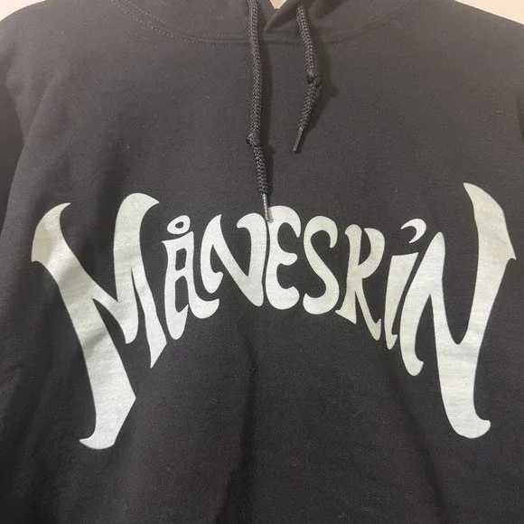 Maneskin Zitti e Buoni Pullover Black Hoodie - Picture 2 of 8